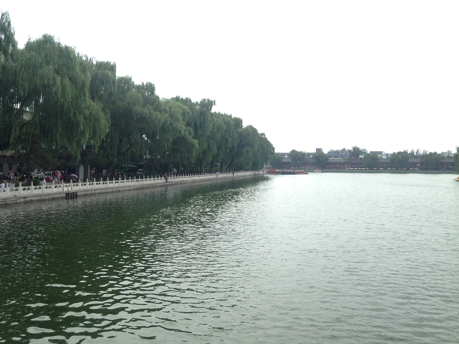 The open water of Qianhai seen from a small bridge
