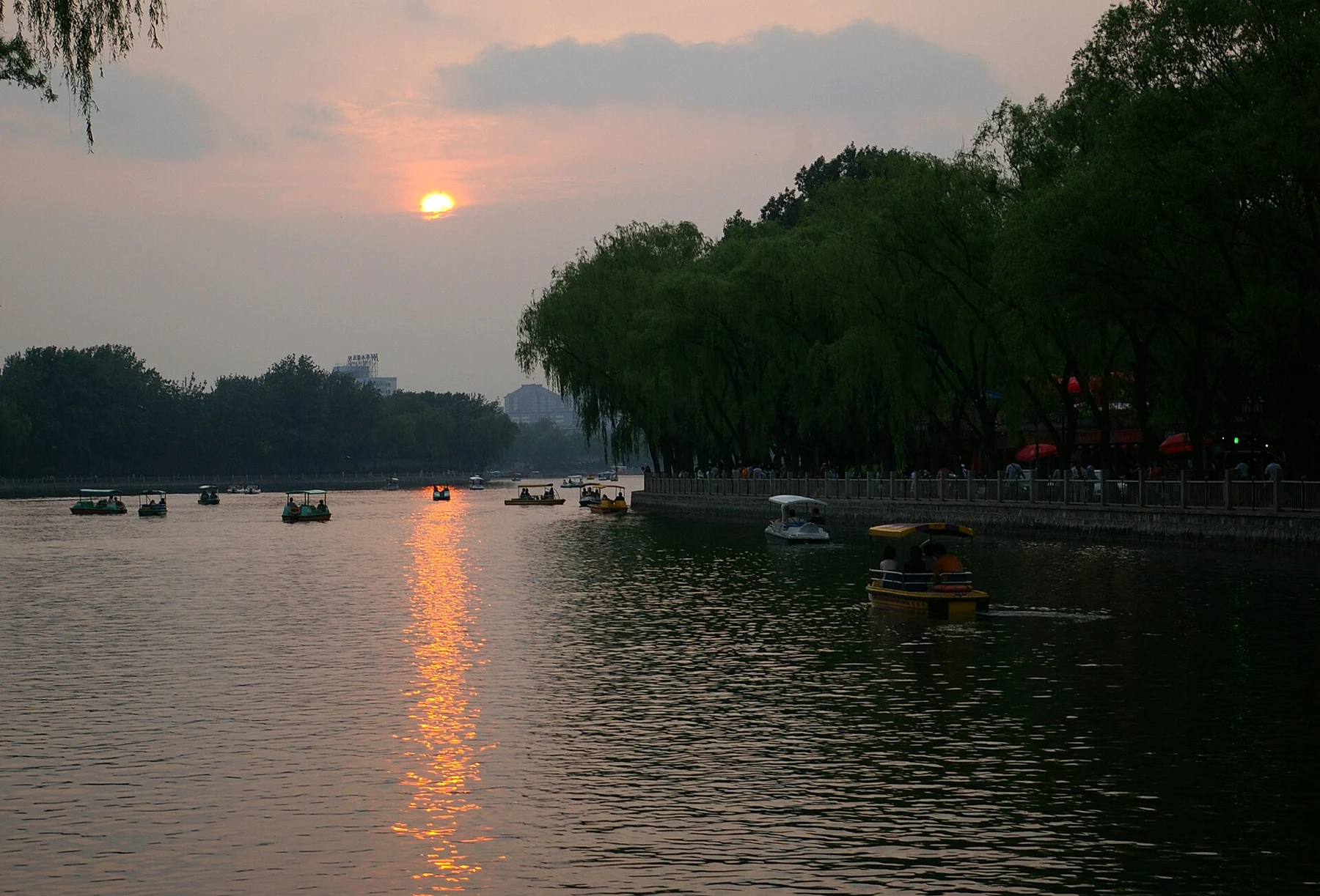 Evening light across Houhai