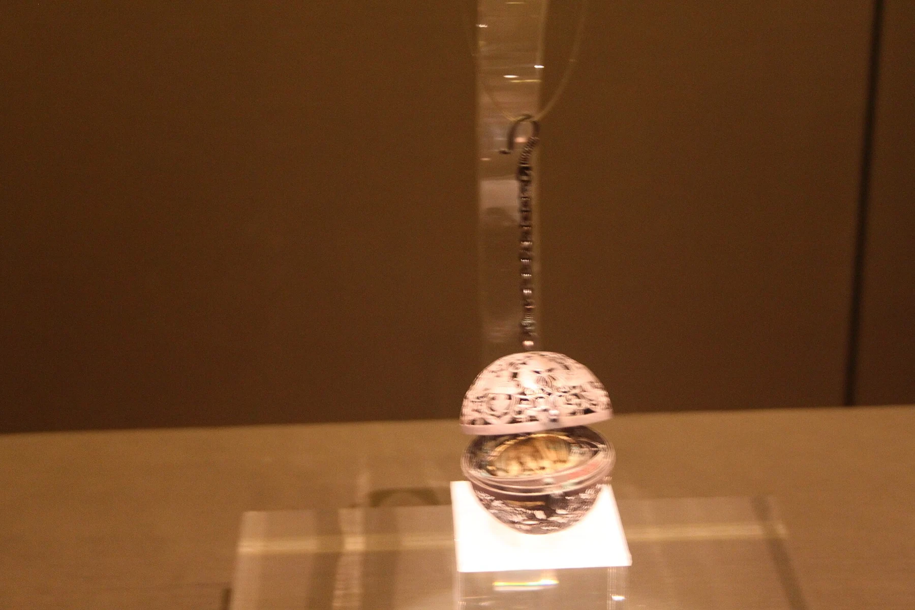 Tang spherical silver incense container