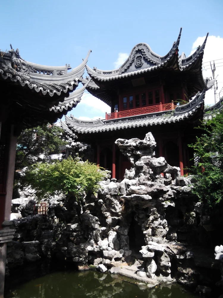 Traditional architecture at Yu Garden in Shanghai; a destination photograph, not a dish photograph